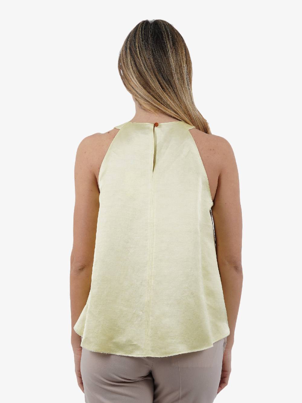 ALYSI Top Blurred donna giallo Liquidazione