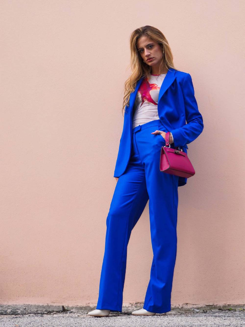 JIJIL Pantalone a vita alta donna blu Super Saving Price