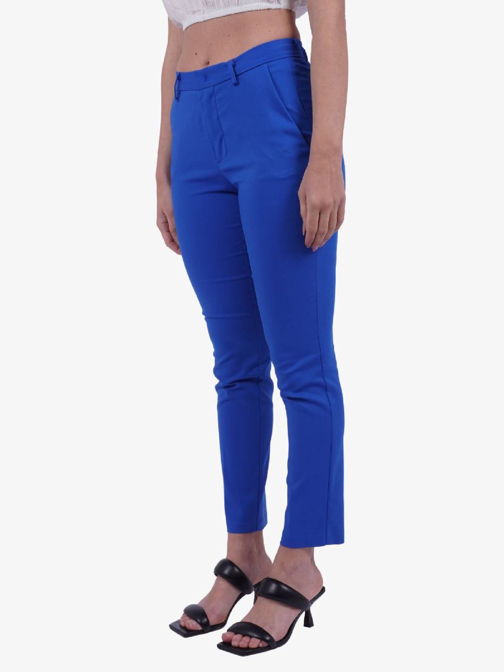 MERCI Pantalone donna a sigaretta blu oceano Ultimo giorno