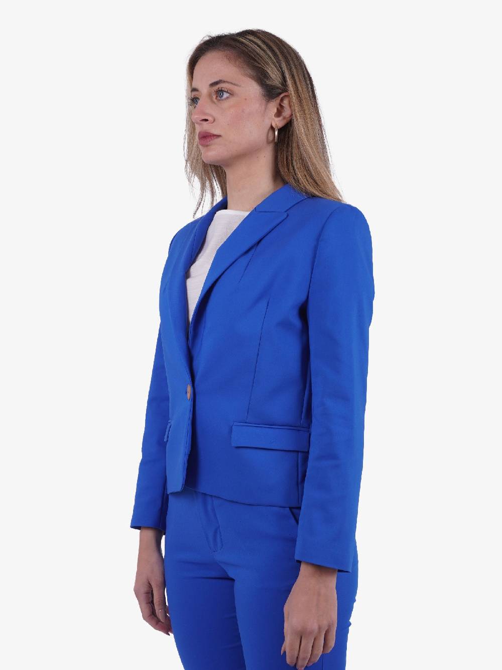 MERCI Giacca donna in cotone blu oceano Promozione temporanea