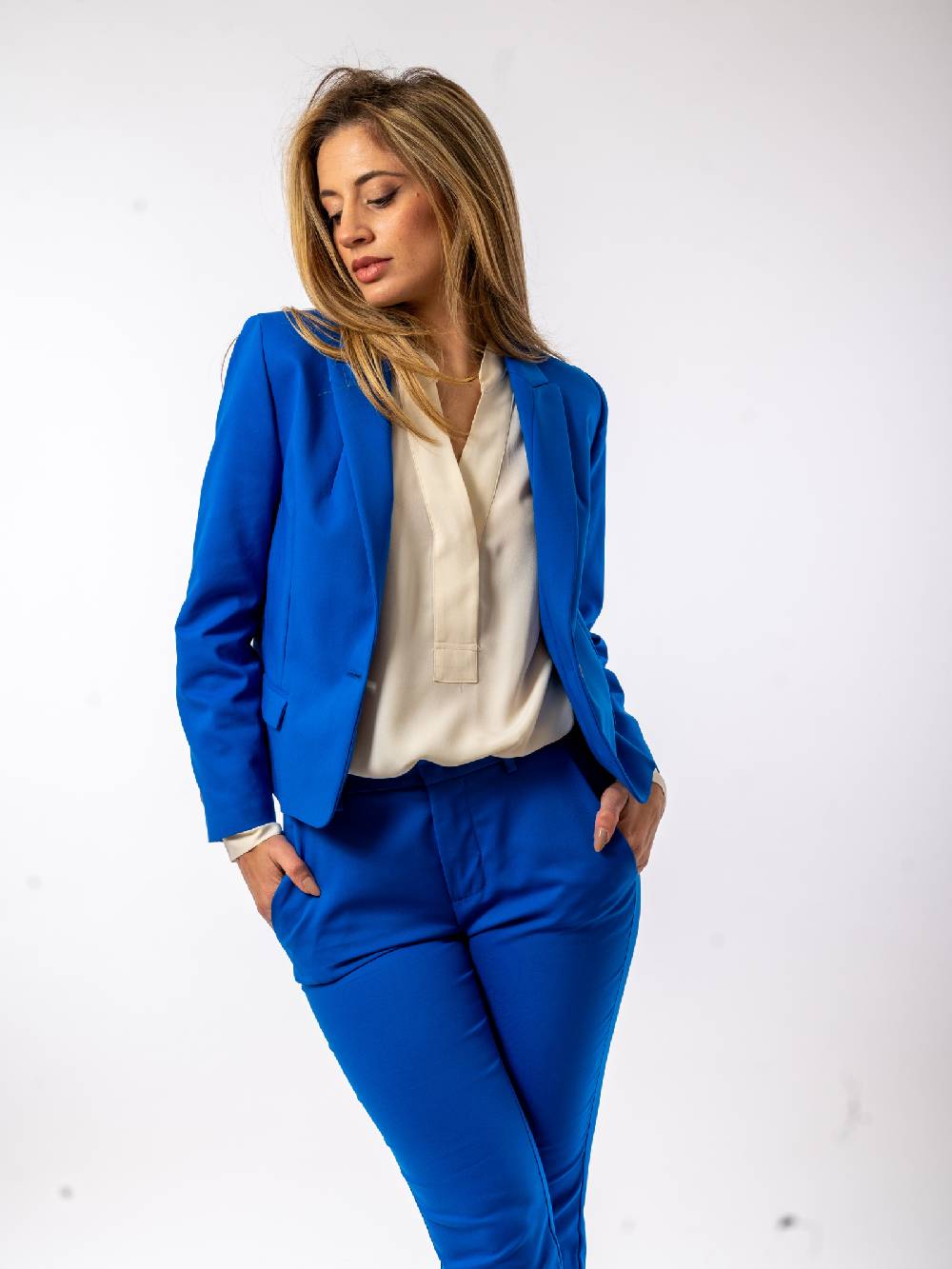 MERCI Giacca donna in cotone blu oceano Promozione temporanea