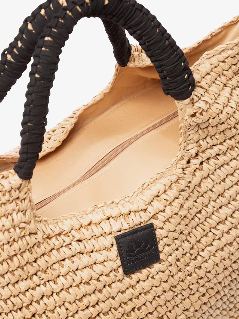 SUNDEK Borsa a mano Big Straw donna in paglia beige Fino al 55% di sconto