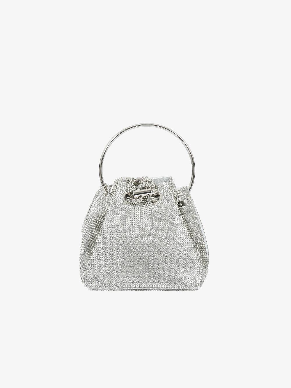 EXE' Borsa a mano luxury strass CAO7-16 donna argento Limitato a 3 giorni