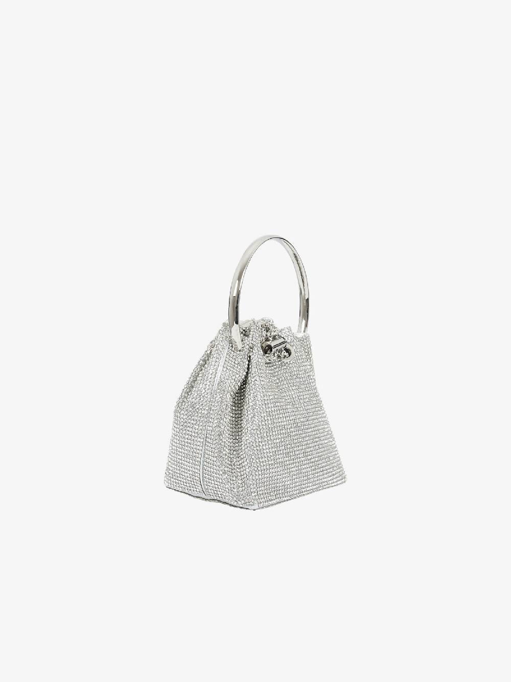 EXE' Borsa a mano luxury strass CAO7-16 donna argento Limitato a 3 giorni