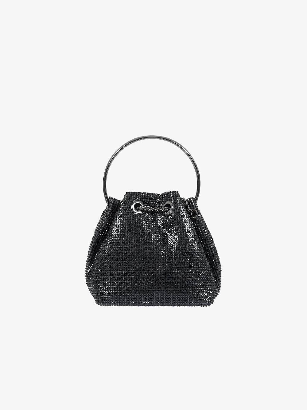 EXE' Borsa a mano luxury strass CAO7-16 donna nero Esporta salva