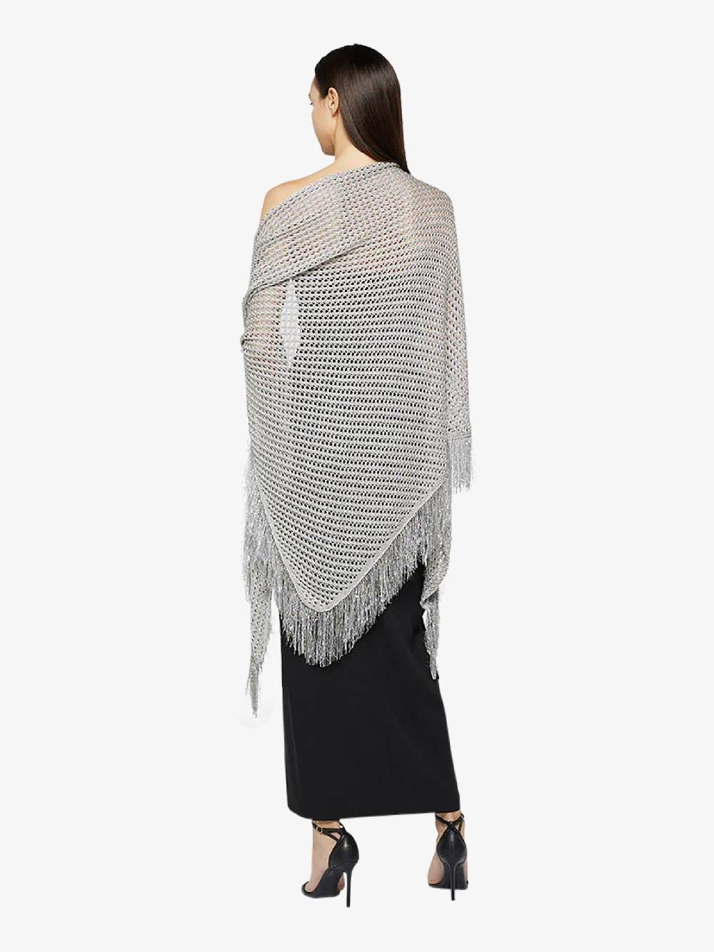 SPACE SIMONA CORSELLINI Scialle P24CPSLO03 donna viscosa argento 50% di sconto per tempo limitato