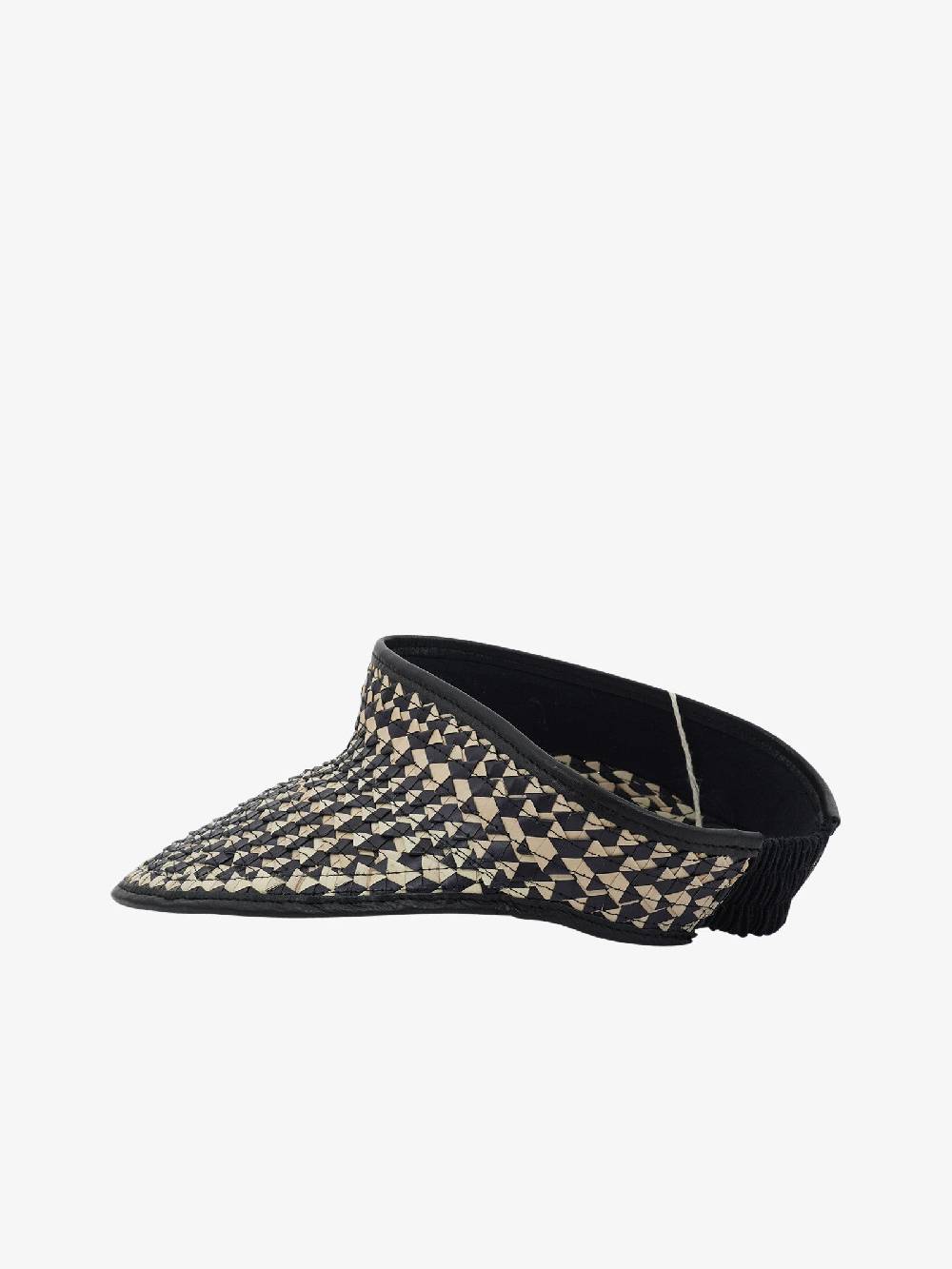 RARO Cappello VISIEVA donna pelle nero Nuovo