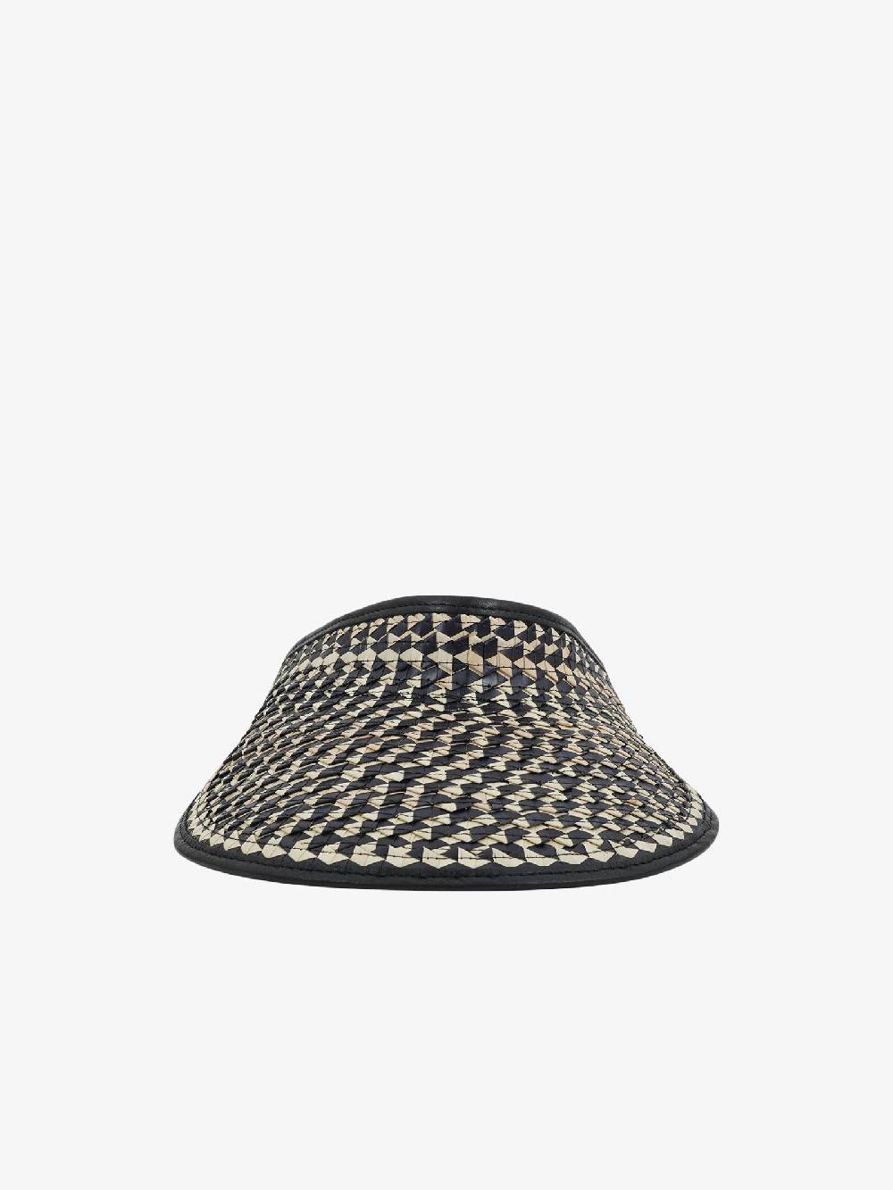 RARO Cappello VISIEVA donna pelle nero Nuovo