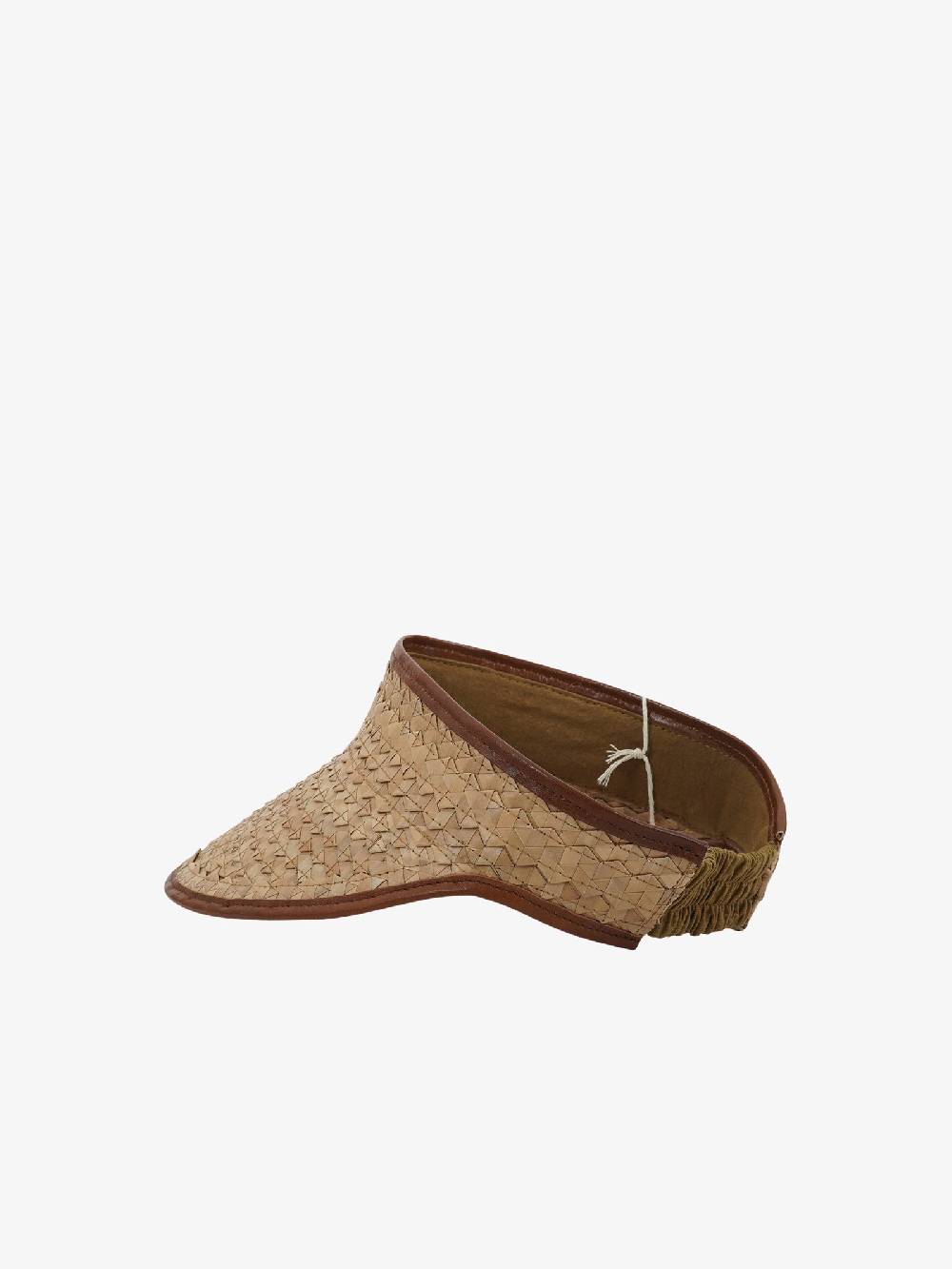 RARO Cappello VISIEVA donna pelle marrone Qualità