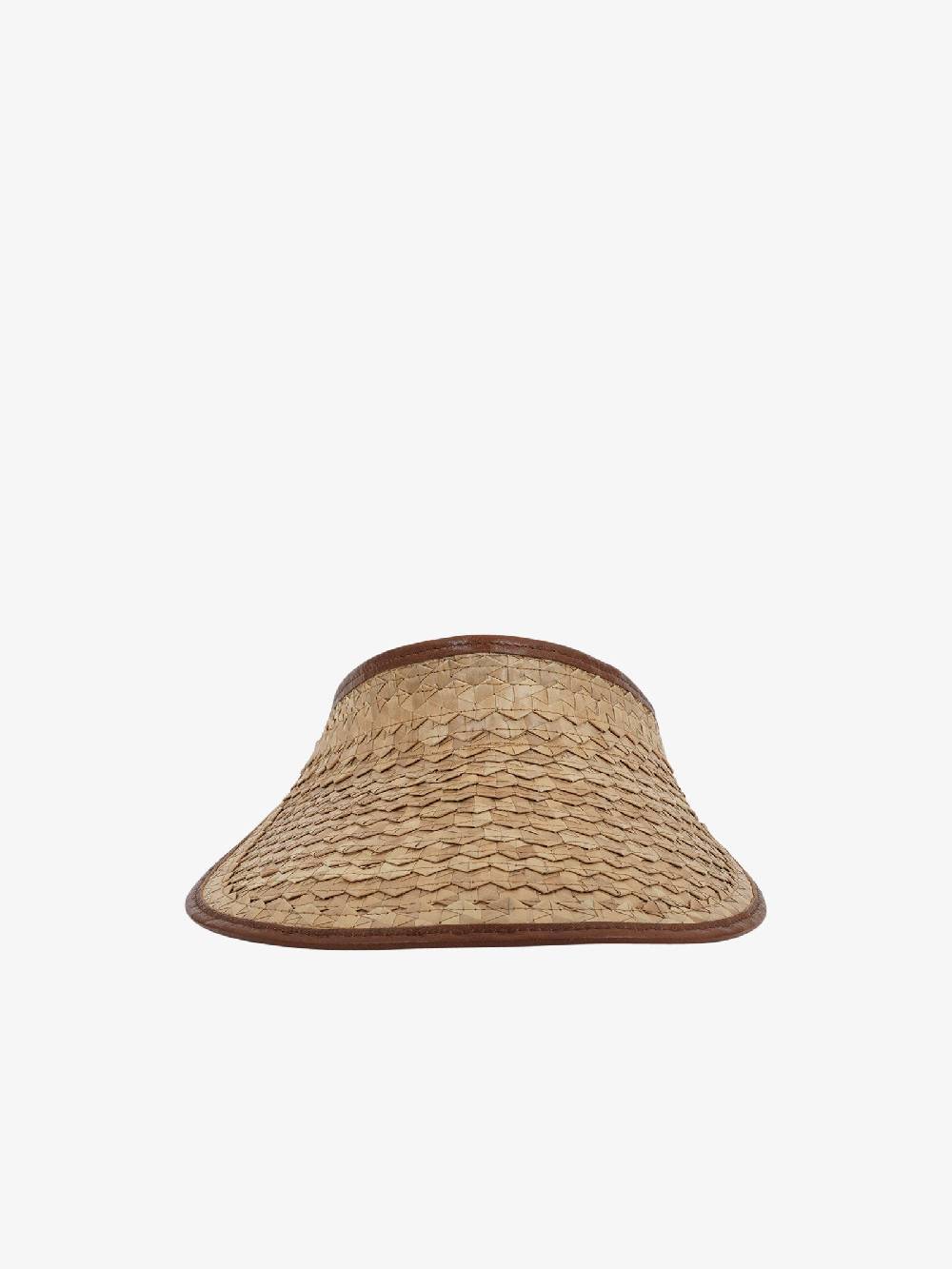 RARO Cappello VISIEVA donna pelle marrone Qualità