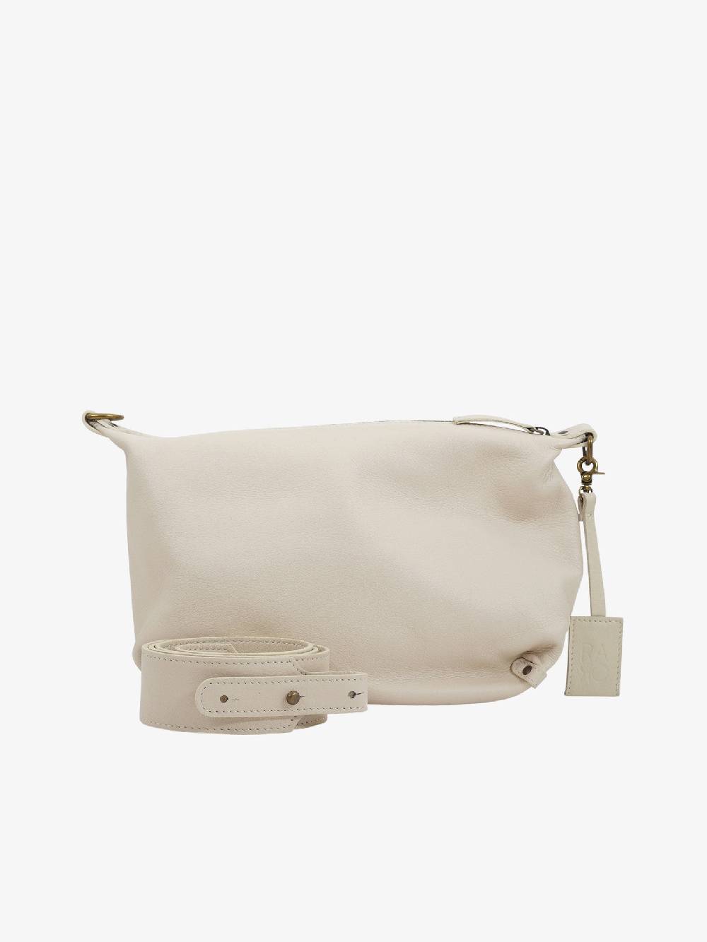 RARO Borsa a spalla MINI ASTRAPE donna pelle panna Promozione
