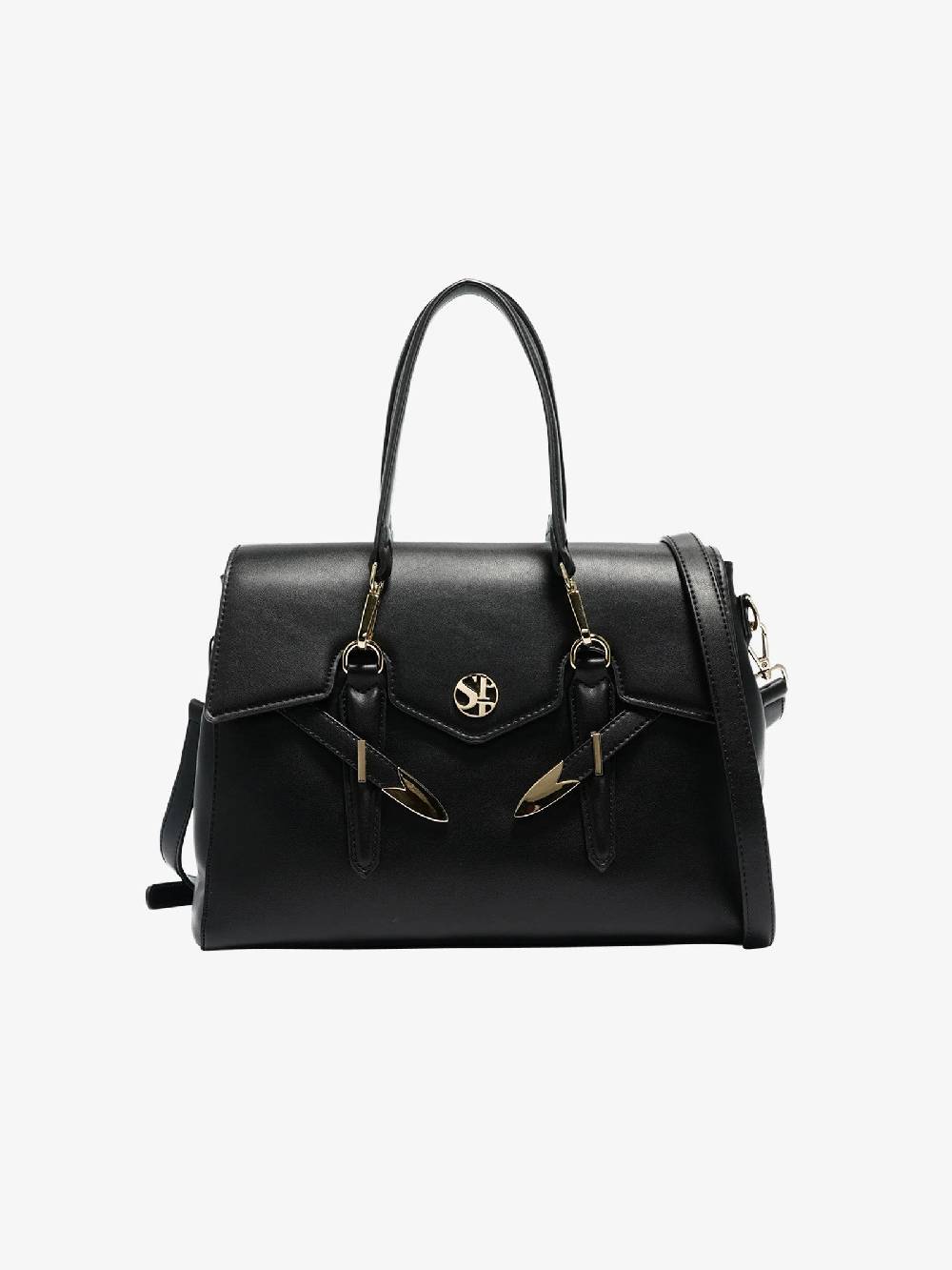 SECRET PON PON Borsa a spalla YALIS MEDIUM donna nero Nuova