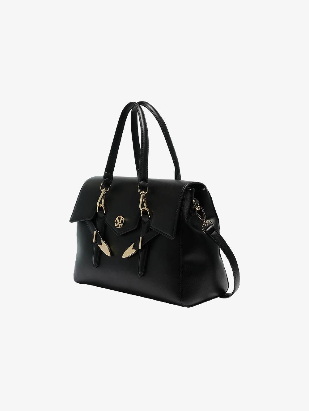 SECRET PON PON Borsa a spalla YALIS MEDIUM donna nero Nuova