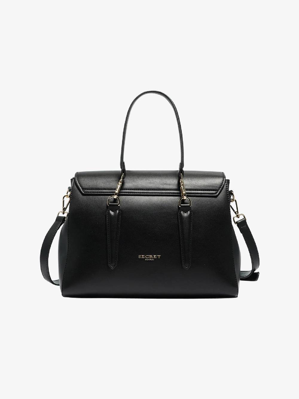 SECRET PON PON Borsa a spalla YALIS MEDIUM donna nero Nuova