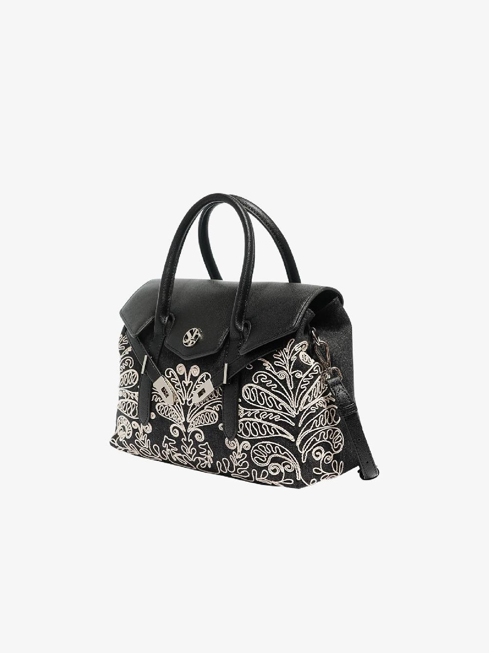 SECRET PON PON Borsa a spalla YALIS CORNELY MEDIUM donna denim Spedizione gratuita