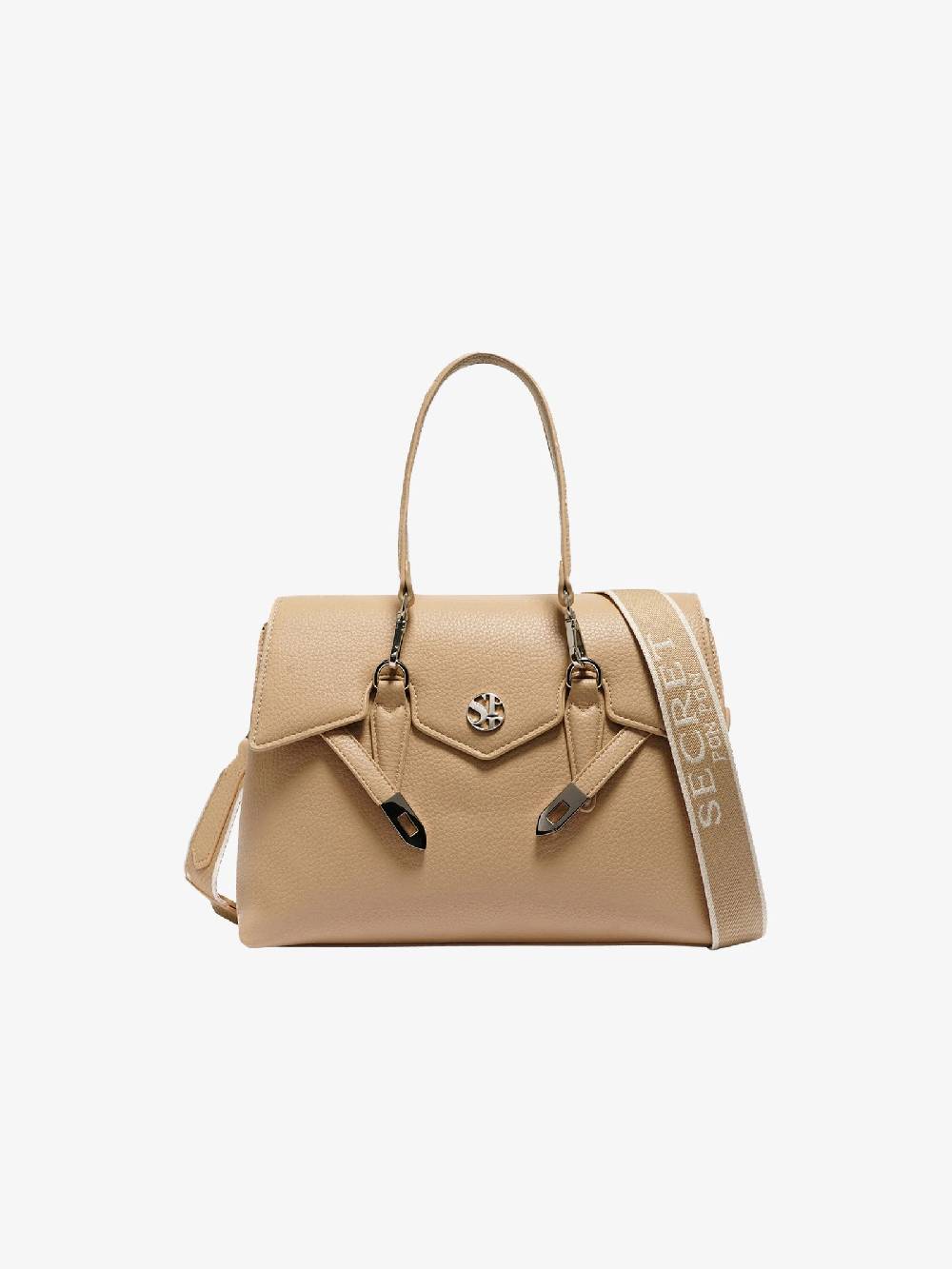 SECRET PON PON Borsa a mano QUINY MEDIUM donna beige Fornitura limitata