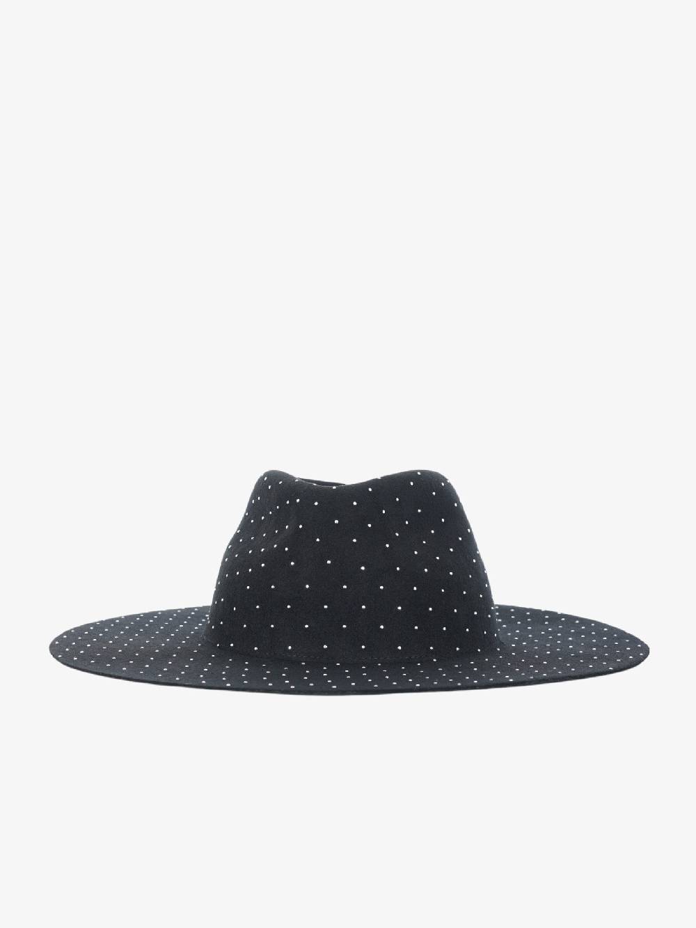 SPACE SIMONA CORSELLINI Cappello in feltro di lana donna con Swarovski nero