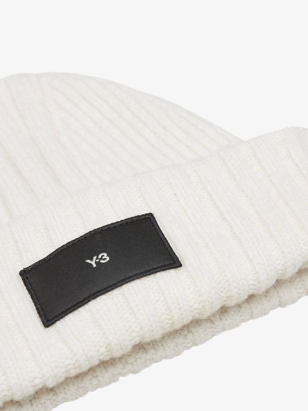 Y-3 Cappello beanie knit in lana talco/nero Ritorno libero