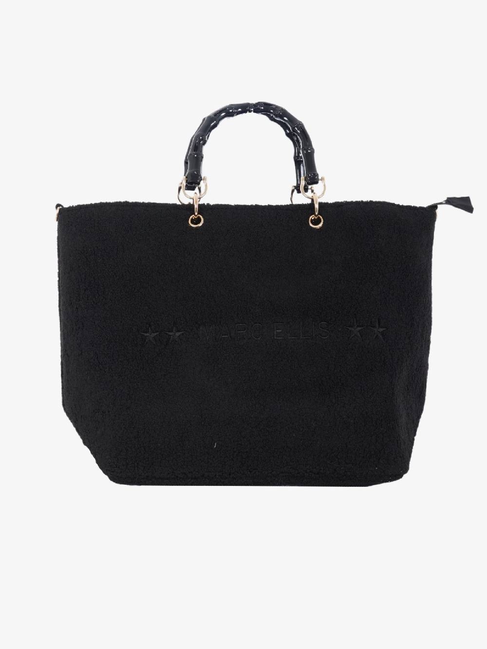 MARC ELLIS Borsa a mano Bambù Bear L donna nera con corda Latest stili