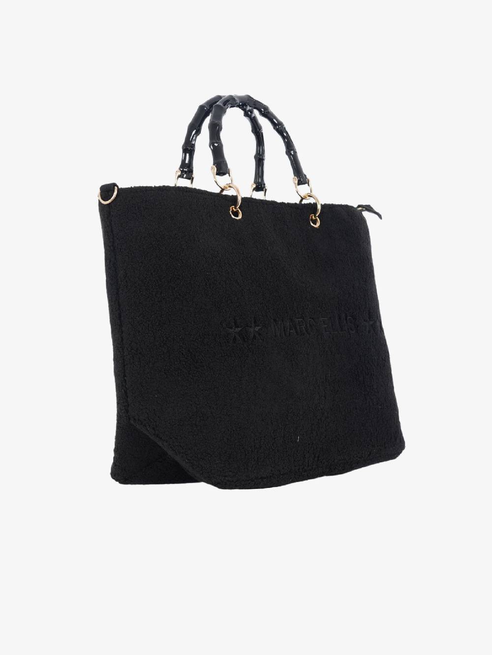 MARC ELLIS Borsa a mano Bambù Bear L donna nera con corda Latest stili