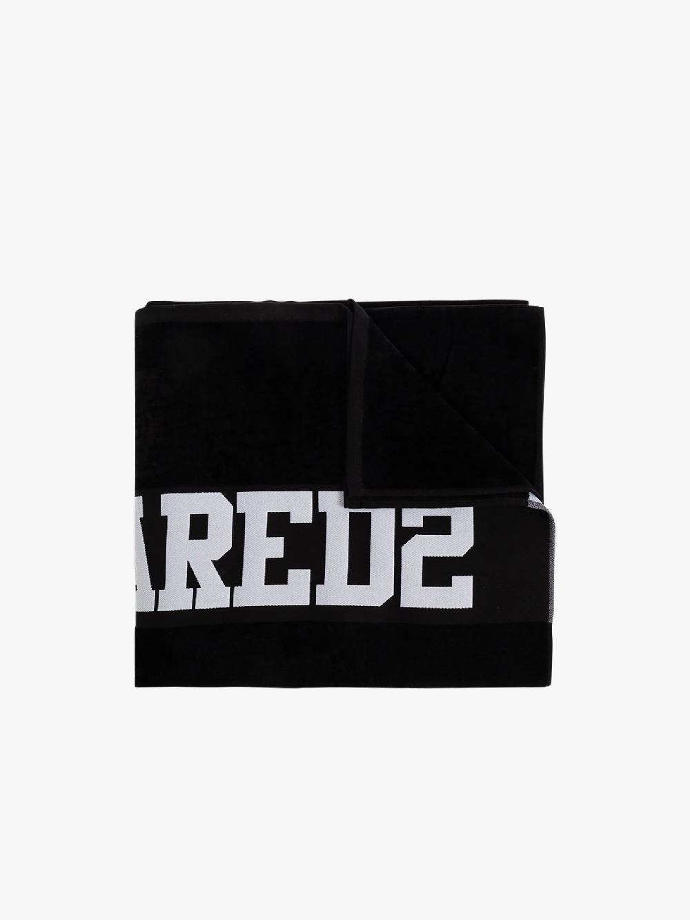 DSQUARED2 Telo da mare TOWEL D7P005450 uomo cotone nero 50% di sconto per tempo limitato