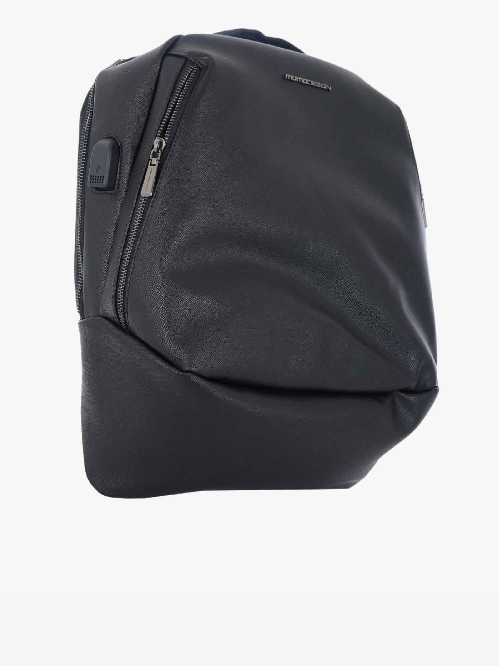 MOMO DESIGN Zaino MO-03SF ovale uomo nero tasche laterali In Saldo