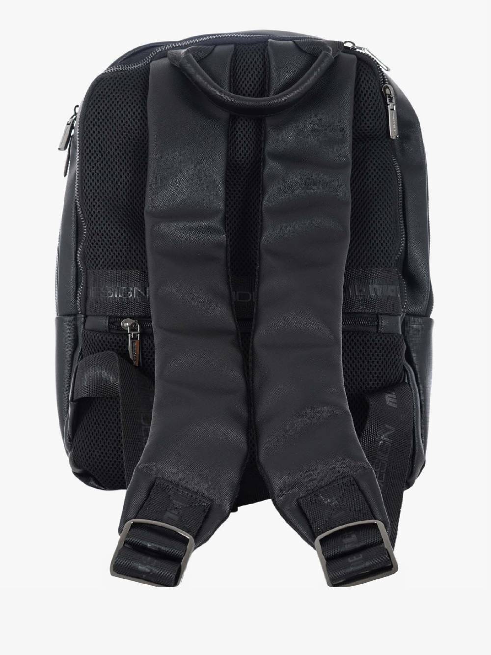 MOMO DESIGN Zaino MO-03SF ovale uomo nero tasche laterali In Saldo