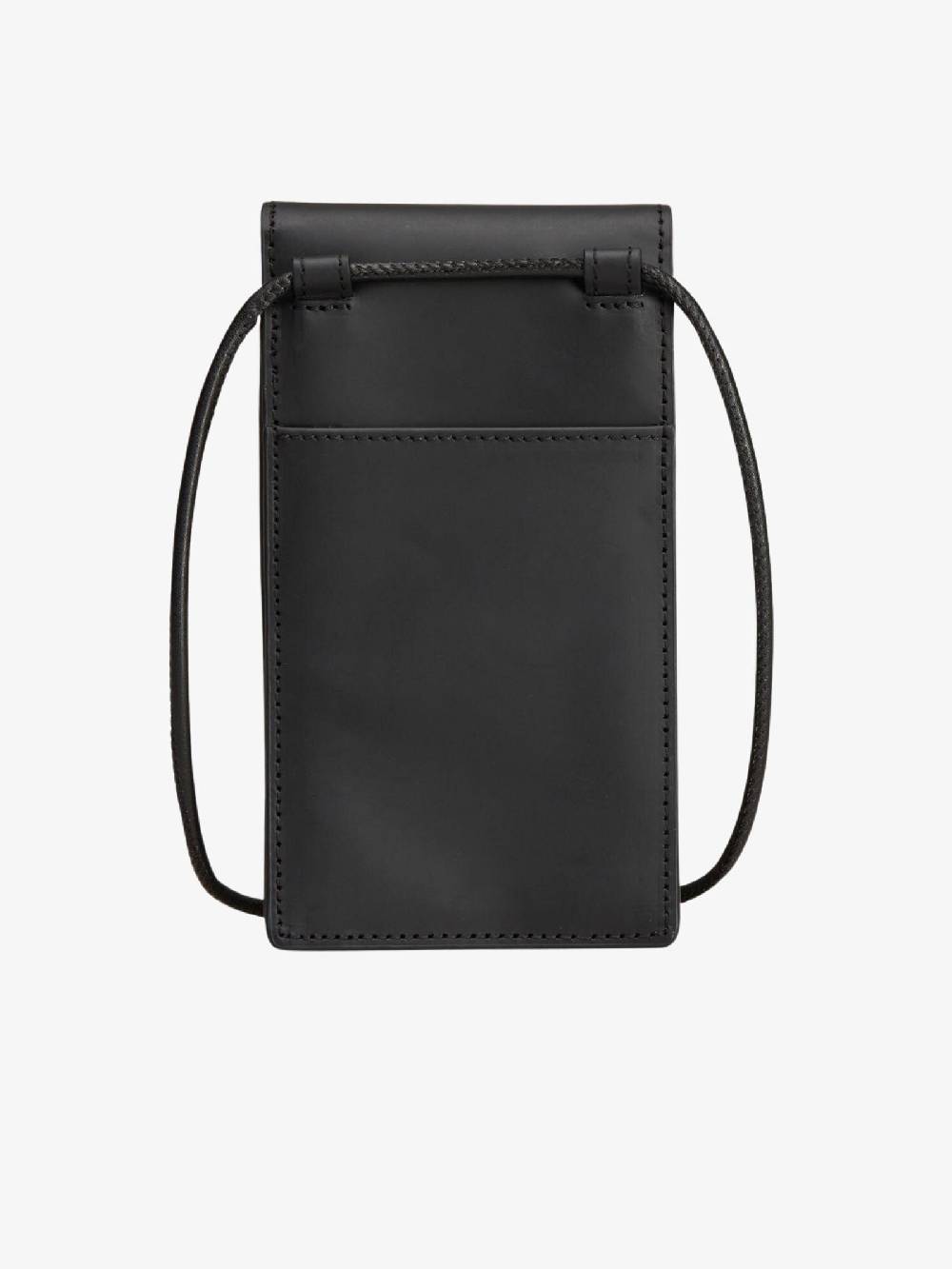 Y-3 Borsello IJ9902 per telefono in vera pelle nero Vendite stagionali