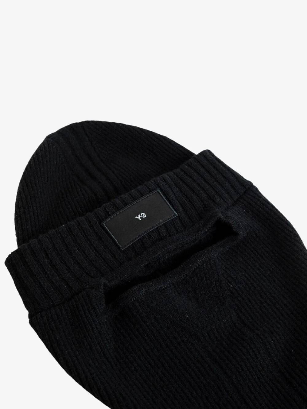 Y-3 Cappello Balaclava IK6881 passamontagna uomo in lana nero Cyber Monday