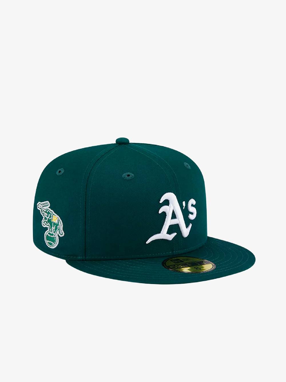 NEW ERA Cappello 59FIFTY Fitted Oakland Athletics Team Side Patch verde Grandi sconti