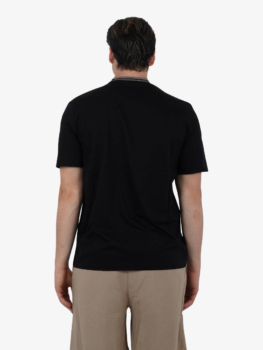 PRET A PORTER T-shirt girocollo M9M2722 uomo cotone nero Only for today