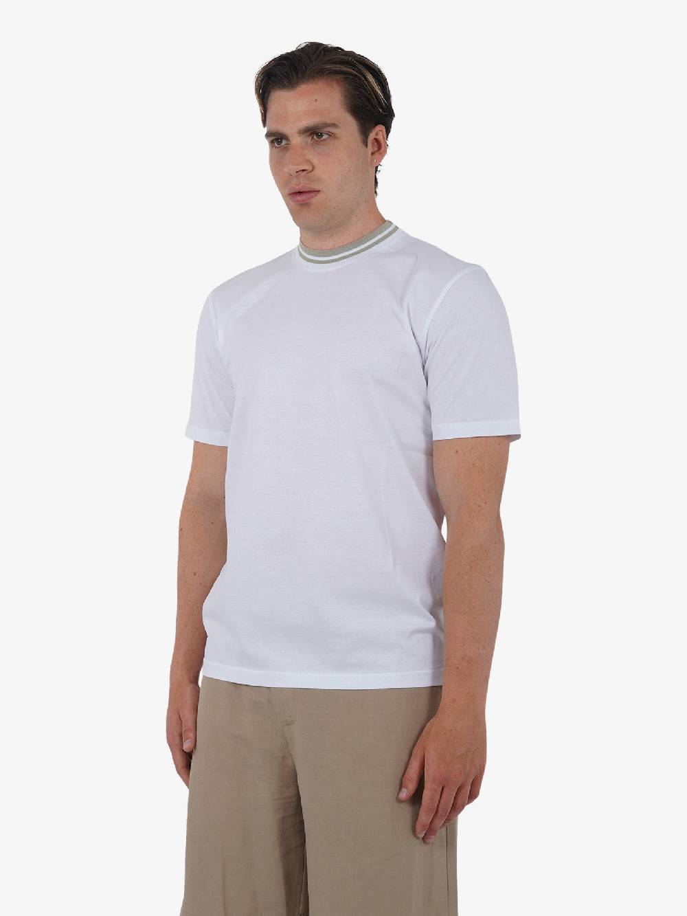 PRET A PORTER T-shirt girocollo M9M2722 uomo cotone bianco Offerta speciale della fabbrica