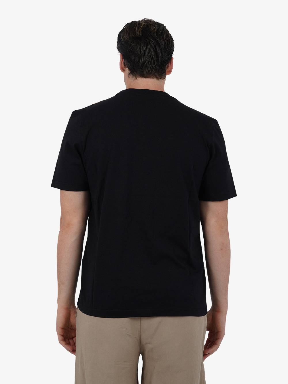 PRET A PORTER T-shirt con stampa sulla spalla M9M2699 uomo cotone nero Discount Store per i nuovi prodotti