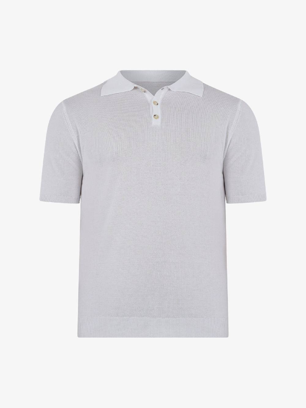 WHITE OVER Polo a 3 bottoni PO/001 uomo viscosa bianco 50% di sconto con spedizione gratuita