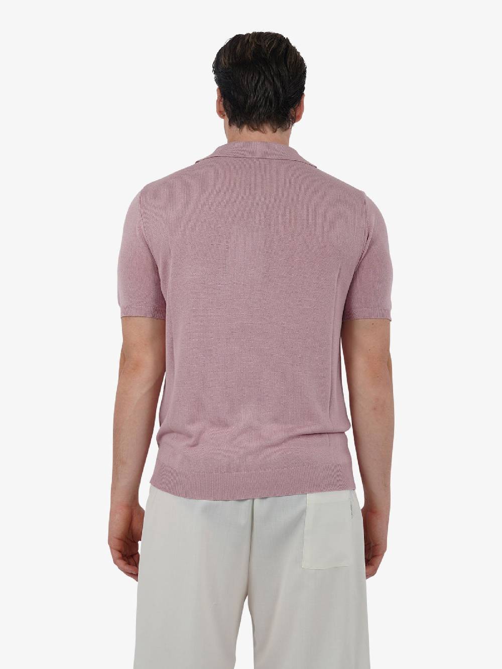 WHITE OVER Polo a 3 bottoni PO/001 uomo viscosa rosa Officina
