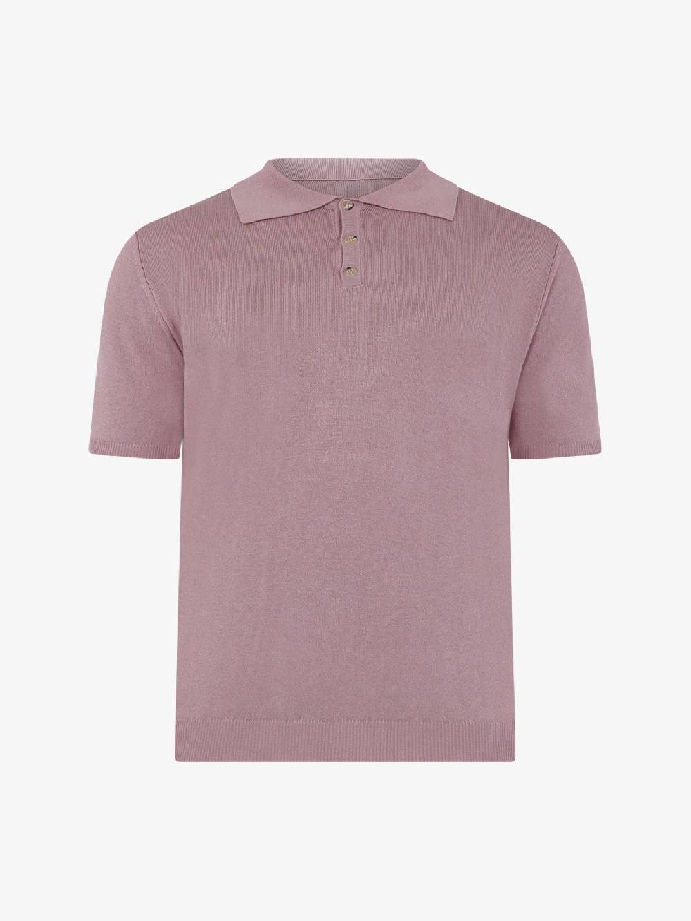 WHITE OVER Polo a 3 bottoni PO/001 uomo viscosa rosa Officina