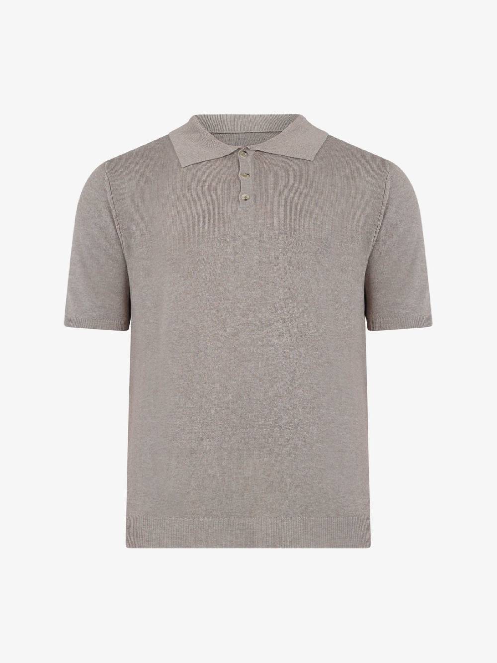 WHITE OVER Polo a 3 bottoni PO/001 uomo viscosa beige Limitato a 3 giorni