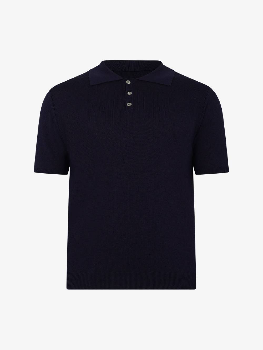 WHITE OVER Polo a 3 bottoni PO/001 uomo viscosa blu Esporta salva