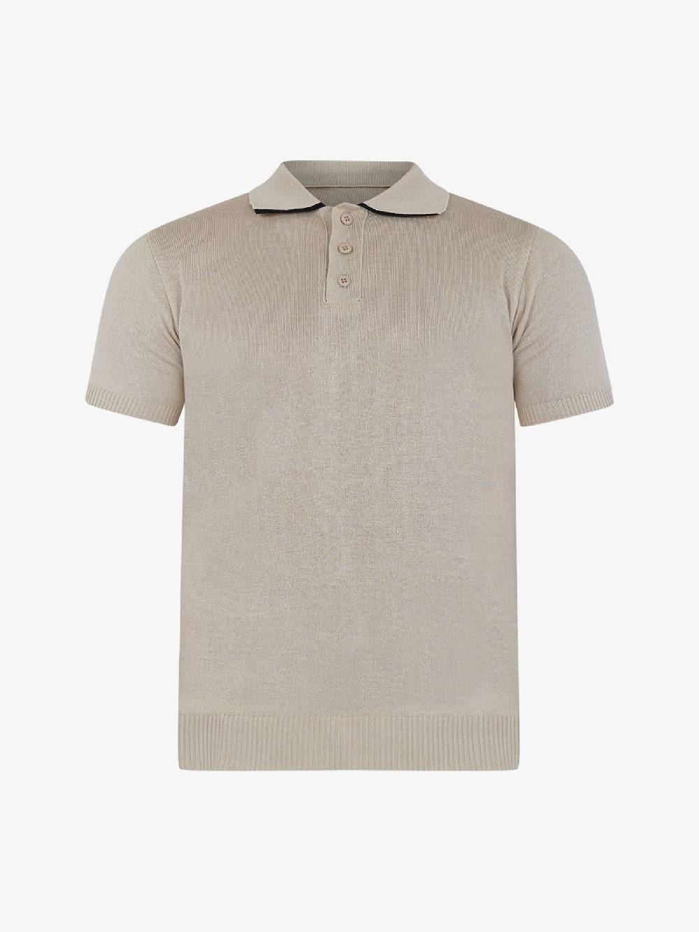 PRET A PORTER Polo a 3 bottoni M9M2756 uomo cotone beige In vendita