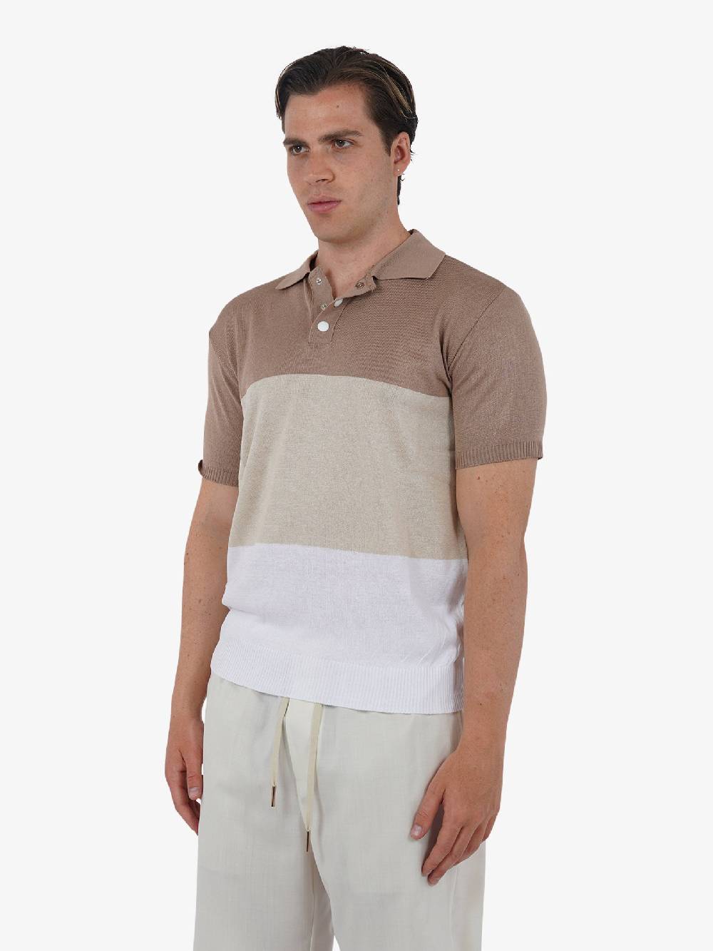 PRET A PORTER Polo a 3 bottoni M9M2755 uomo cotone multicolor Sconti questo mese