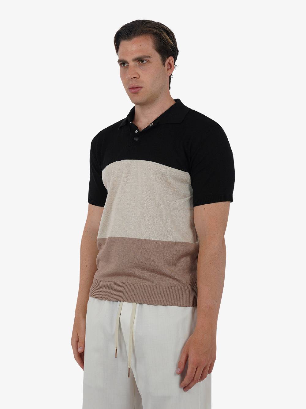 PRET A PORTER Polo a 3 bottoni M9M2755 uomo cotone multicolor 2025