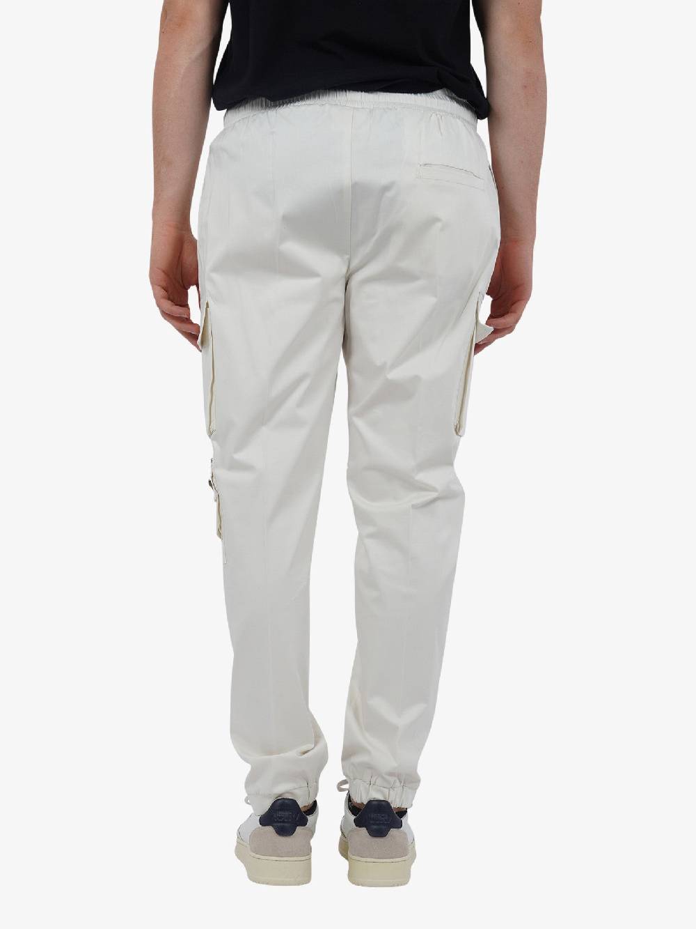 PRET A PORTER Pantalone con coulisse M9P4331 uomo cotone bianco Nuovo