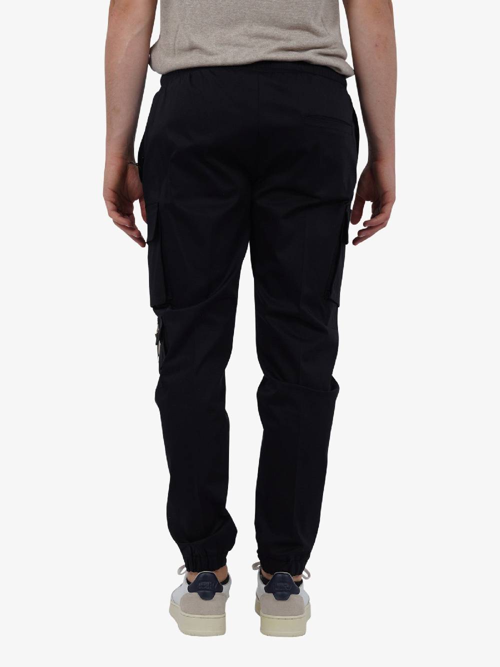 PRET A PORTER Pantalone con coulisse M9P4331 uomo cotone nero Qualità