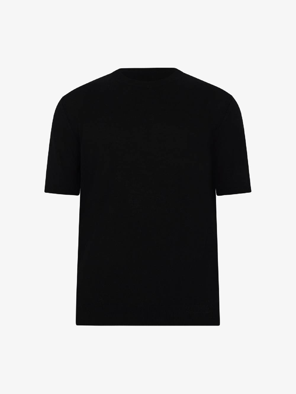 WHITE OVER Maglia regular girocollo ML/001 uomo viscosa nero Vendita