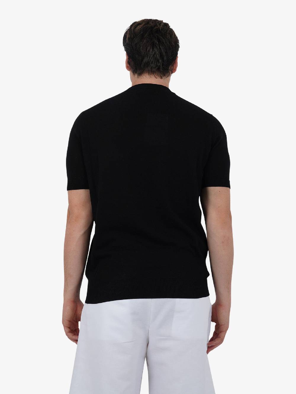 AMARANTO Maglia B9B0021B uomo cotone nero Qualità Garantita