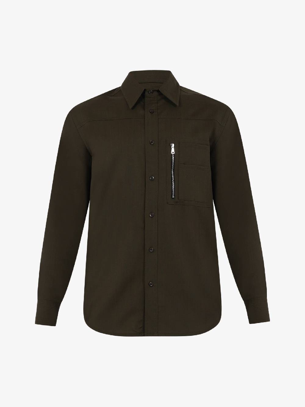 YES LONDON Camicia XCM7164 uomo lana verde Negozi Online