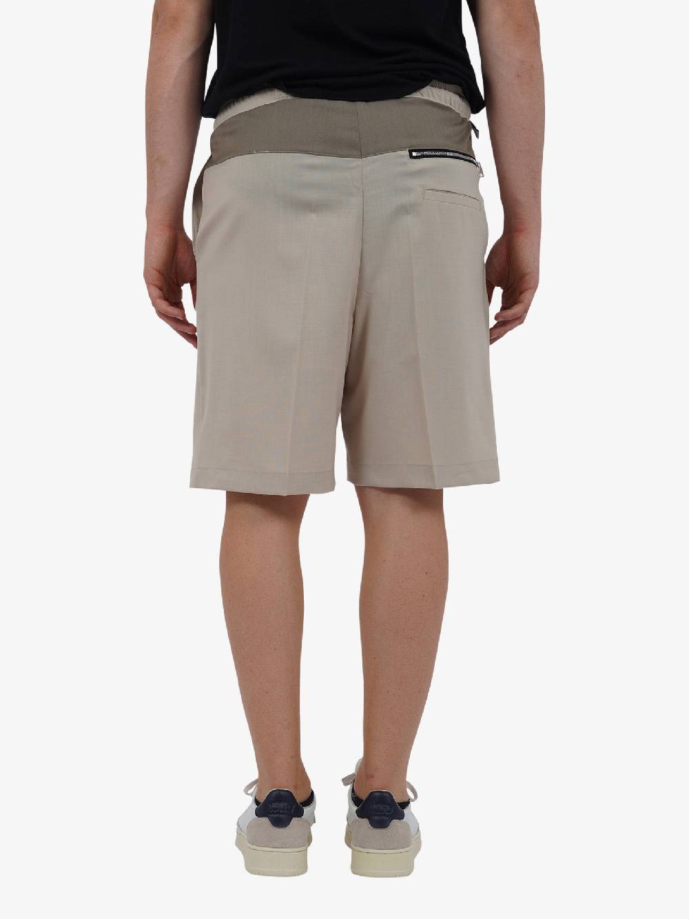 YES LONDON Bermuda con elastico XS4221 uomo lana beige Consegna Veloce