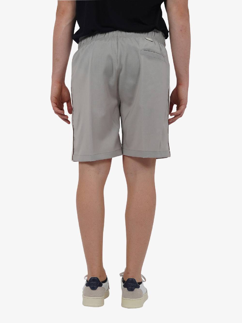 YES LONDON Bermuda con bande laterali XS4215 uomo lana beige Fino Al -60%