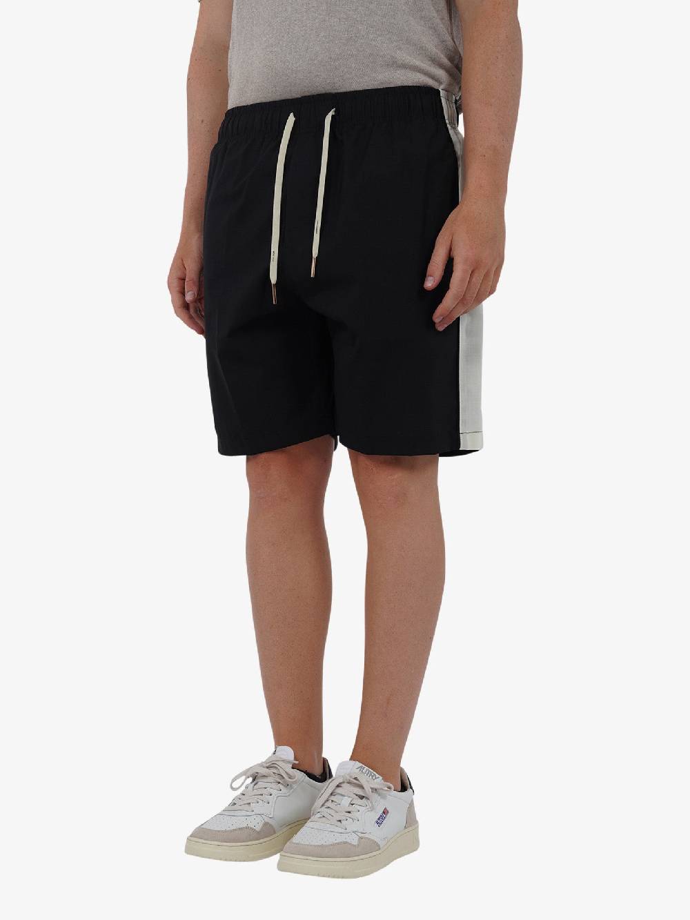 YES LONDON Bermuda con bande laterali XS4215 uomo lana nero Shopping Online