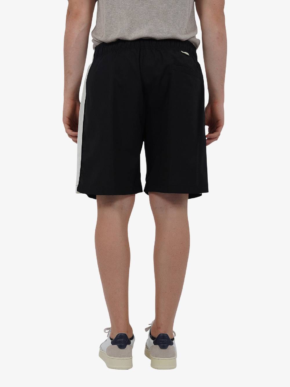 YES LONDON Bermuda con bande laterali XS4215 uomo lana nero Shopping Online
